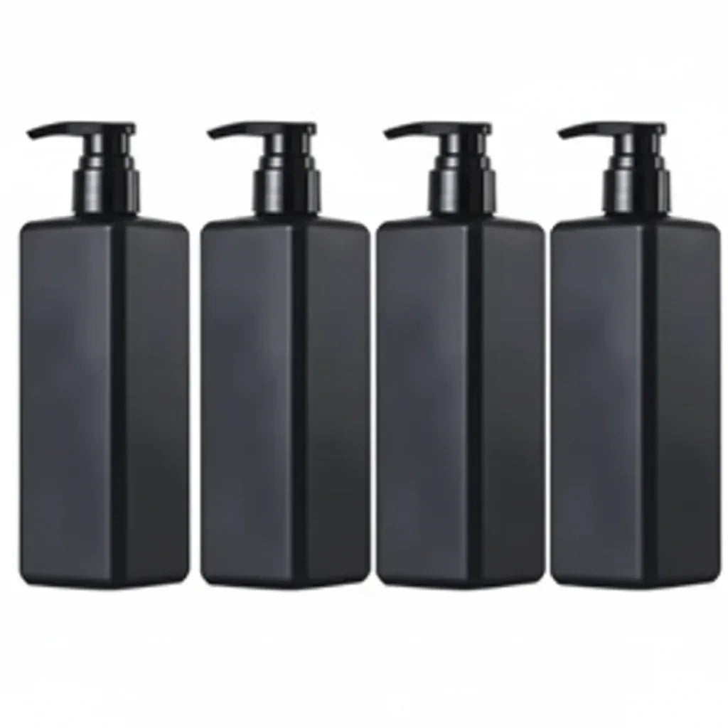 Reusable Black Soap Bottle Dispenser 500ml - 1/2/4 Pack - Gomix Brands Outlet